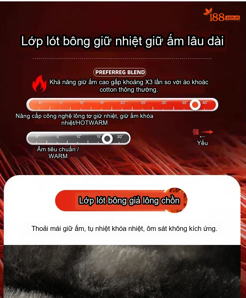 Áo Khoác Bông Nam Dáng Ngắn Cổ Lông Lót Lông Dày Dặn Phong Cách Doanh Nhân Màu Đen, Xanh Navy chi tiết 9