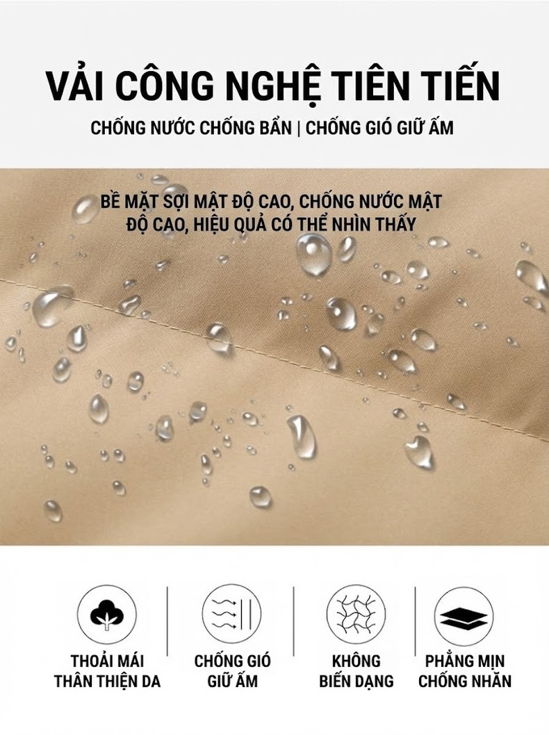 Áo Khoác Bông Nam Nữ Cotton Dáng Rộng Cổ Trụ Mùa Đông Màu Tím, Đỏ, Xanh Lá, Hồng... chi tiết 8