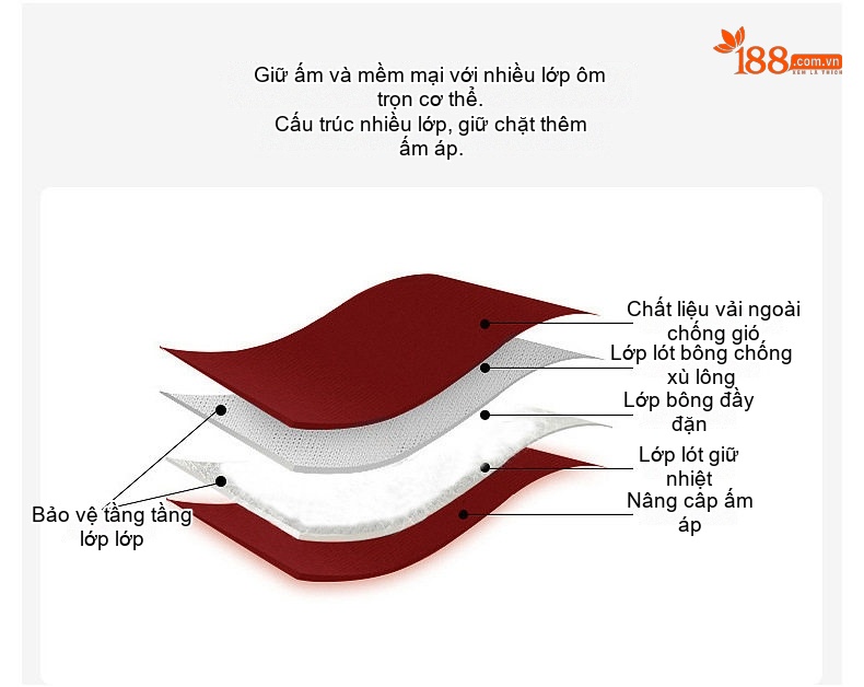 Áo Khoác Bông Nam Nữ Cotton Dáng Rộng Cổ Trụ Mùa Đông Màu Tím, Đỏ, Xanh Lá, Hồng... chi tiết 7