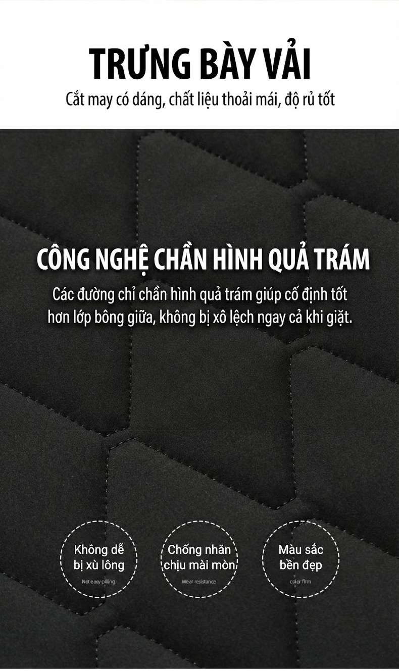 Áo Khoác Bông Nam Trung Niên Dáng Dài Vừa Cổ Lông Ấm Áp Phong Cách Doanh Nhân Màu Xám, Xanh Đen, Đen chi tiết 2