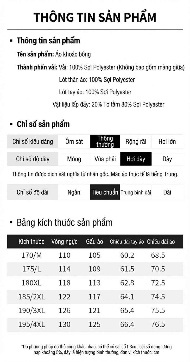 Áo Khoác Bông Nam Trung Niên Dáng Dài Vừa Cổ Lông Ấm Áp Phong Cách Doanh Nhân Màu Xám, Xanh Đen, Đen chi tiết 8