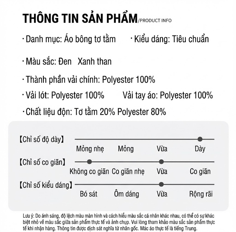 Áo Khoác Bông Nam Trung Niên Dáng Dài Vừa Tơ Tằm Giữ Ấm Cổ Bẻ Màu Xanh Navy, Đen chi tiết 9