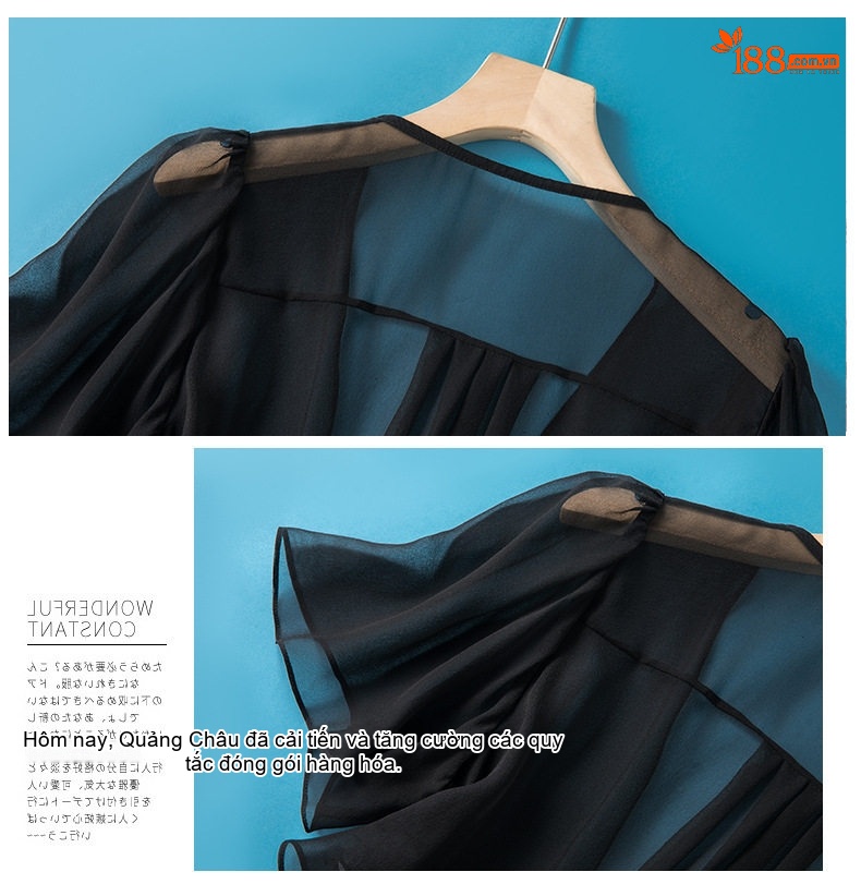 Áo Khoác Cardigan Nữ Mỏng Tay Lỡ Bảy Tấc Lụa Tơ Tằm Che Nắng Màu Trắng, Đen chi tiết 12