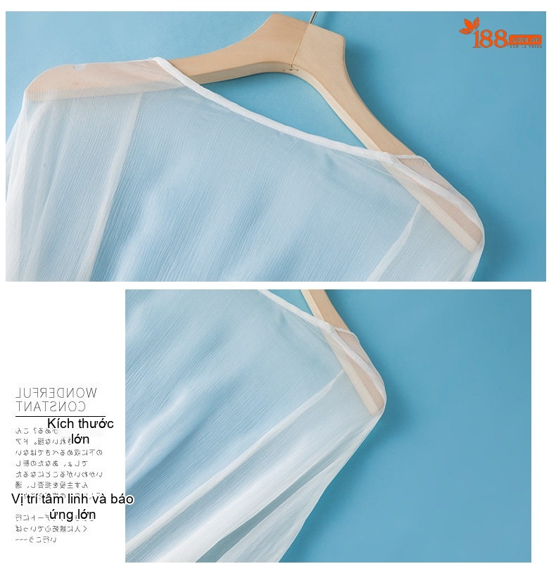 Áo Khoác Cardigan Nữ Mỏng Tay Lỡ Chống Nắng Chất Liệu Tơ Tằm Màu Trắng, Đen, Đỏ chi tiết 9