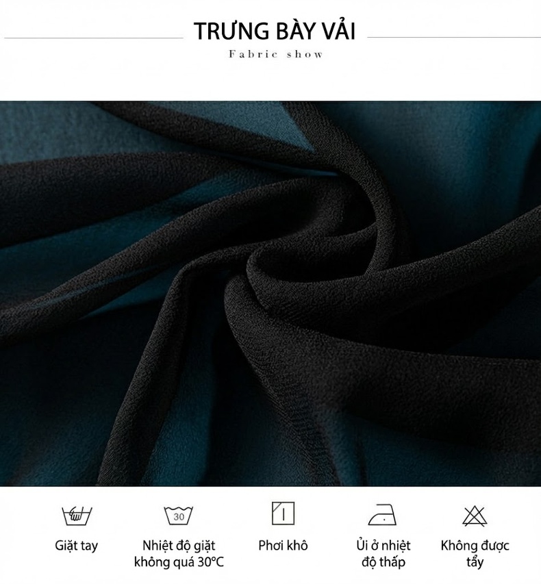 Áo Khoác Chống Nắng Nữ Lụa Tằm Ngắn Tay Lỡ Màu Đen chi tiết 4