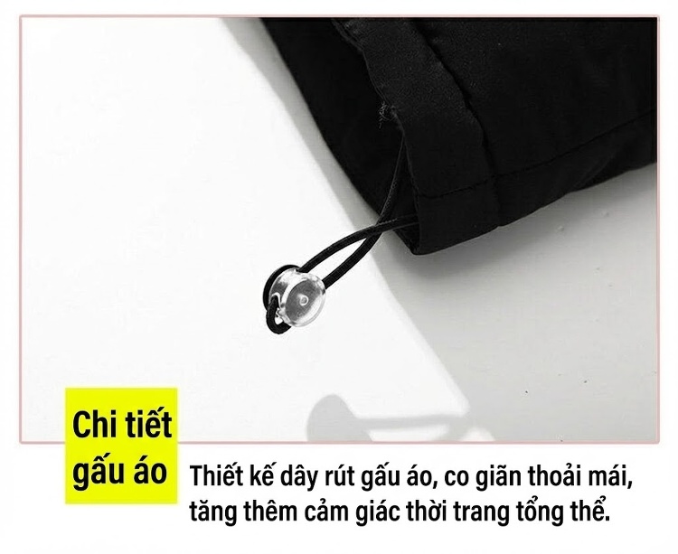 Áo Khoác Cotton Nam Hai Lớp Mũ Trùm Đầu Lông Cừu Non Dáng Rộng Màu Hồng, Xanh, Trắng, Đen chi tiết 22