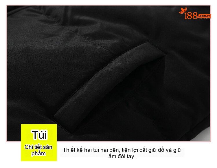 Áo Khoác Cotton Nam Hai Lớp Mũ Trùm Đầu Lông Cừu Non Dáng Rộng Màu Hồng, Xanh, Trắng, Đen chi tiết 20