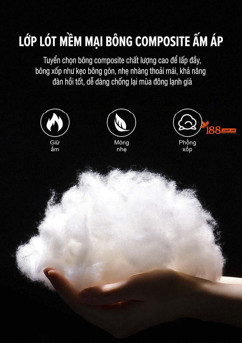 Áo Khoác Cotton Nam Trung Niên Cổ Lông Tơ Tằm Tháo Rời Màu Đen, Xanh Navy, Be chi tiết 3