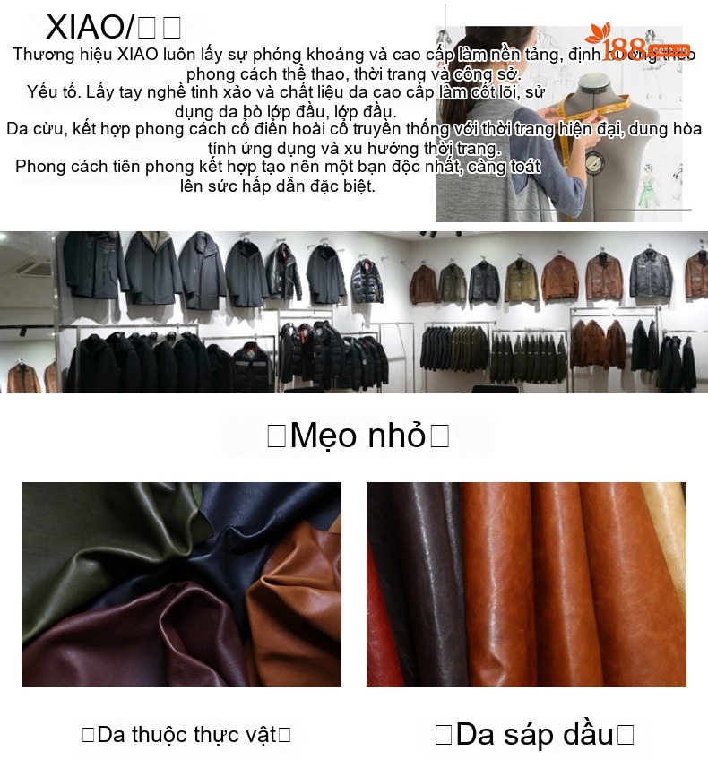 Áo Khoác Da Bò Nam Dáng Dài Có Mũ Trùm Đầu Dày Dặn Màu Đen chi tiết 21