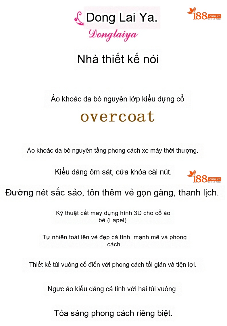 Áo Khoác Da Bò Nam Dáng Ôm Cổ chữ Vest Dáng Dài Vừa Màu Nâu, Đen chi tiết 6