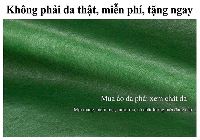 Áo Khoác Da Bò Nữ Dáng Ngắn Phong Cách Hàn Quốc Màu Đen, Đỏ, Xanh Lá, Xanh Navy... chi tiết 2