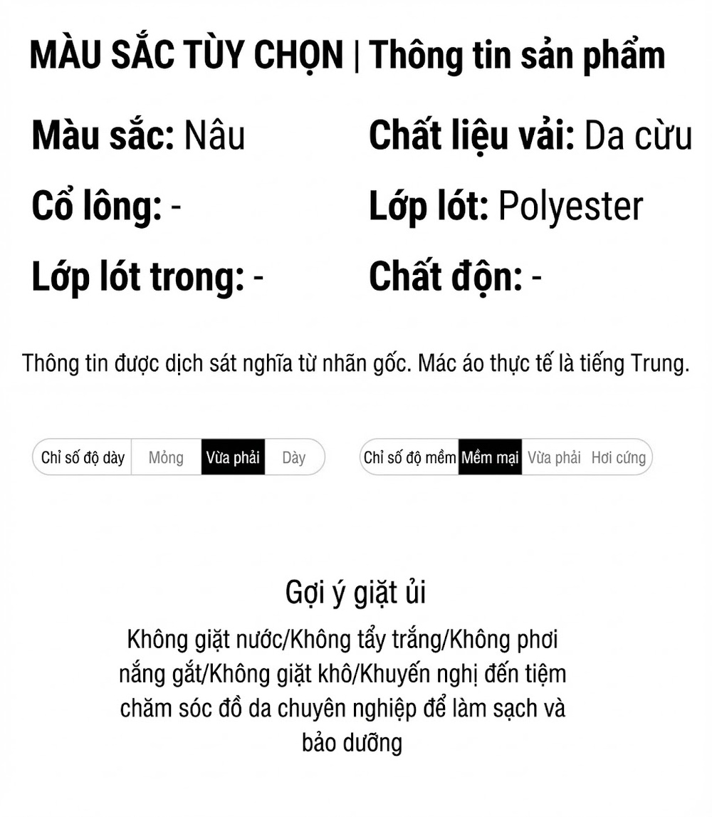 Áo Khoác Da Cừu Dáng Ngắn Có Mũ Trùm Đầu Lót Dày Phong Cách Thời Trang Thu Đông Màu Nâu chi tiết 6