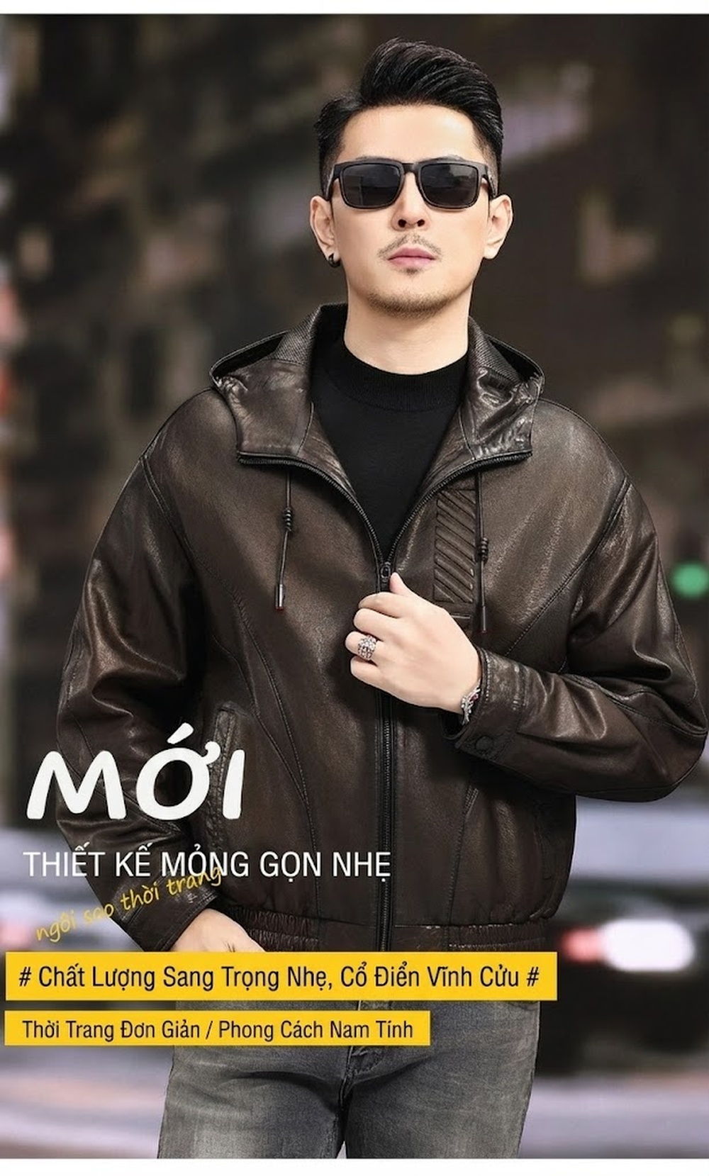 Áo Khoác Da Cừu Dáng Ngắn Có Mũ Trùm Đầu Lót Dày Phong Cách Thời Trang Thu Đông Màu Nâu chi tiết 1