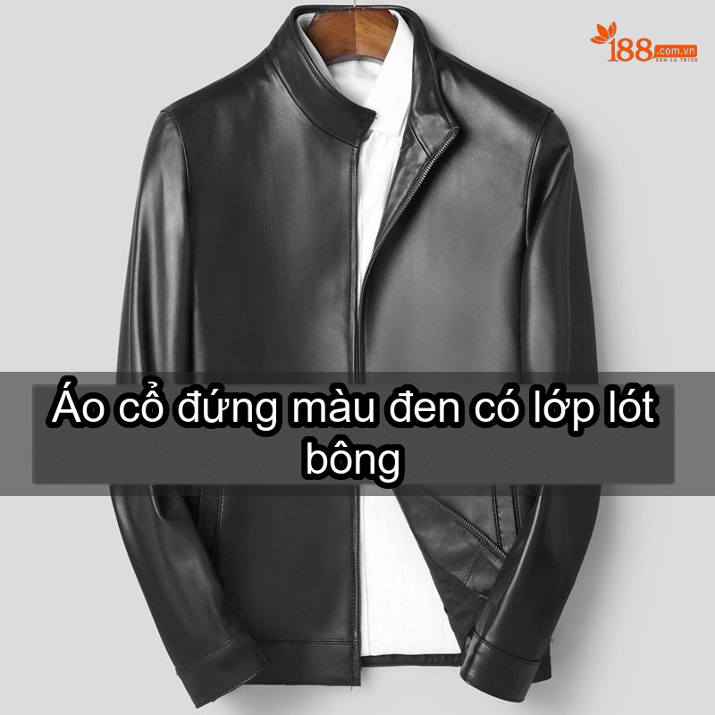 Màu đen cổ đứng lót bông
