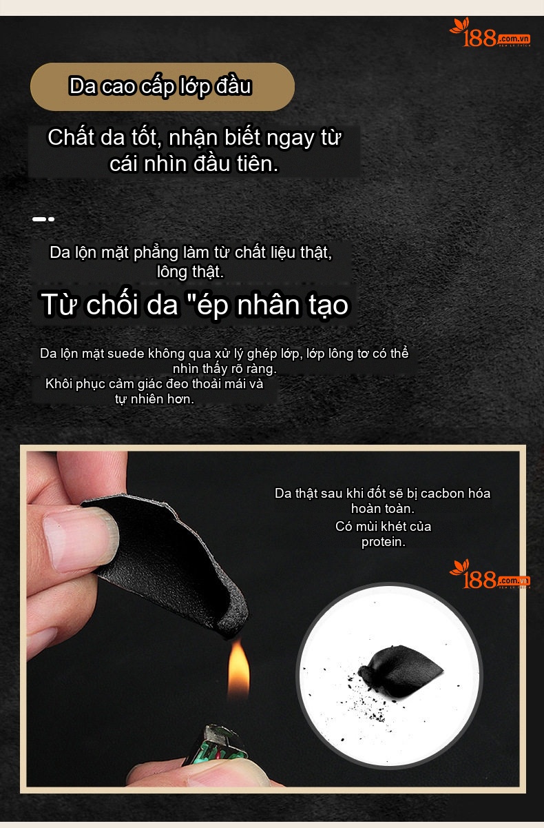 Áo Khoác Da Cừu Nam Dáng Dài Vừa Cổ chữ Vest Phong Cách Thu Đông Màu Nâu chi tiết 6