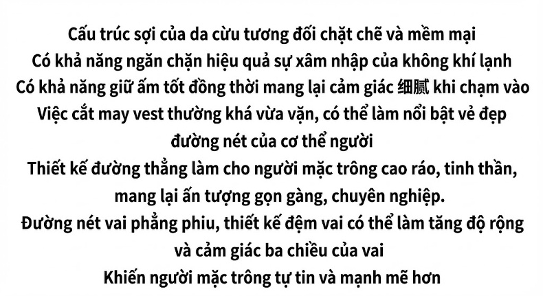Áo Khoác Da Cừu Nam Dáng Vest Ôm Vừa Vặn Màu Đen chi tiết 2