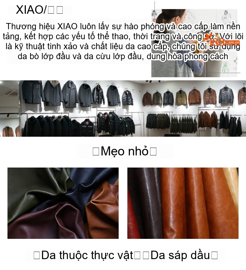 Áo Khoác Da Cừu Nữ Dáng Ngắn Ôm Dáng Phong Cách Biker Màu Đen, Nâu chi tiết 18