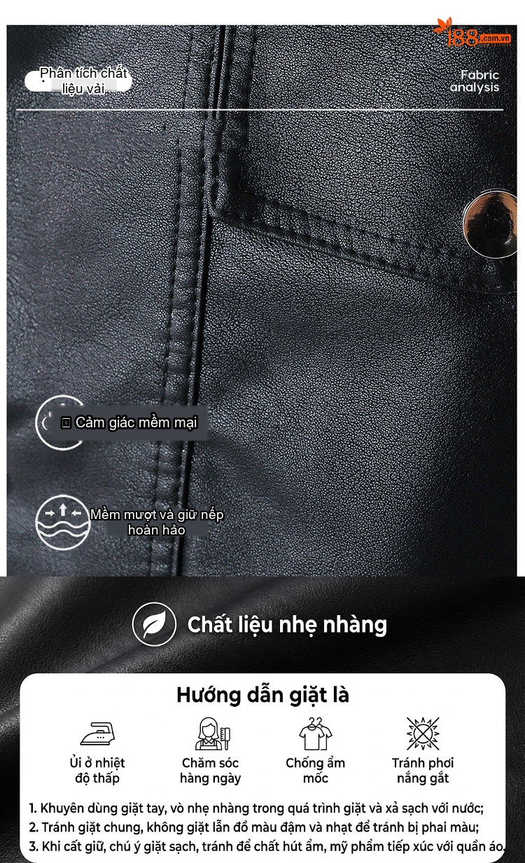 Áo Khoác Da Cừu Nữ Dáng Ôm Cổ Bẻ Ngắn Cao Cấp Màu Nâu, Đen chi tiết 7