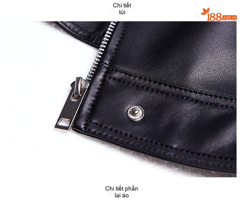 Áo Khoác Da Cừu Nữ Dáng Vest Ngắn Ôm Dáng chi tiết 17