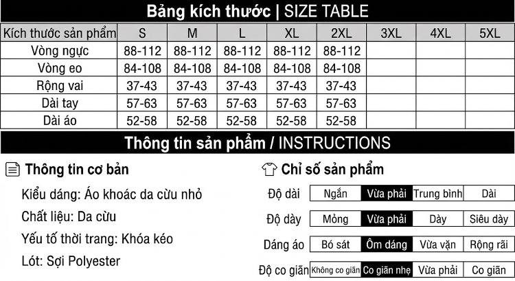 Áo Khoác Da Cừu Thật Nữ Kiểu Motor Biker Dáng Ôm Cổ chữ Vest Ngắn Màu Đen chi tiết 3