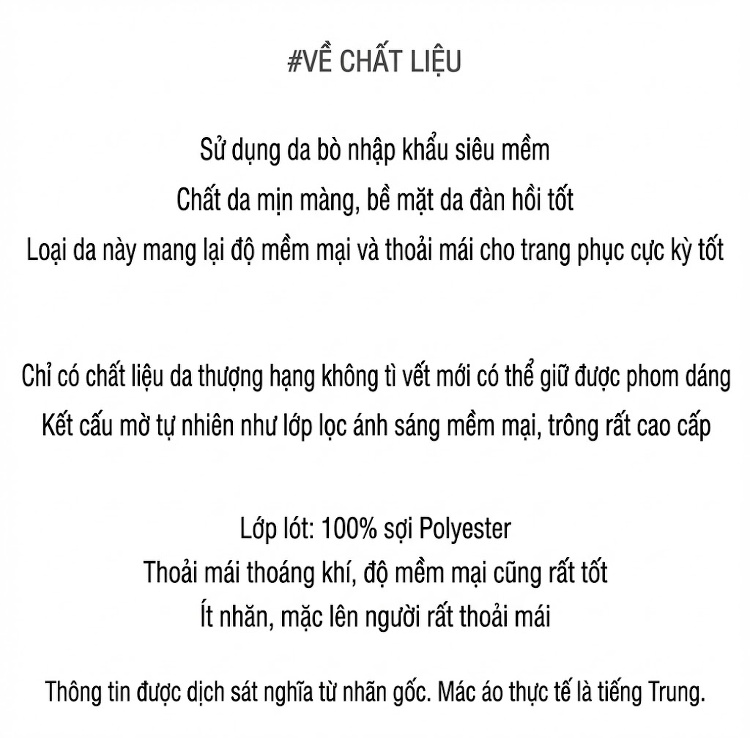 Áo Khoác Da Dài Nữ Da Bò Có Mũ Trùm Đầu Lót Lông Vũ Màu Đen chi tiết 3