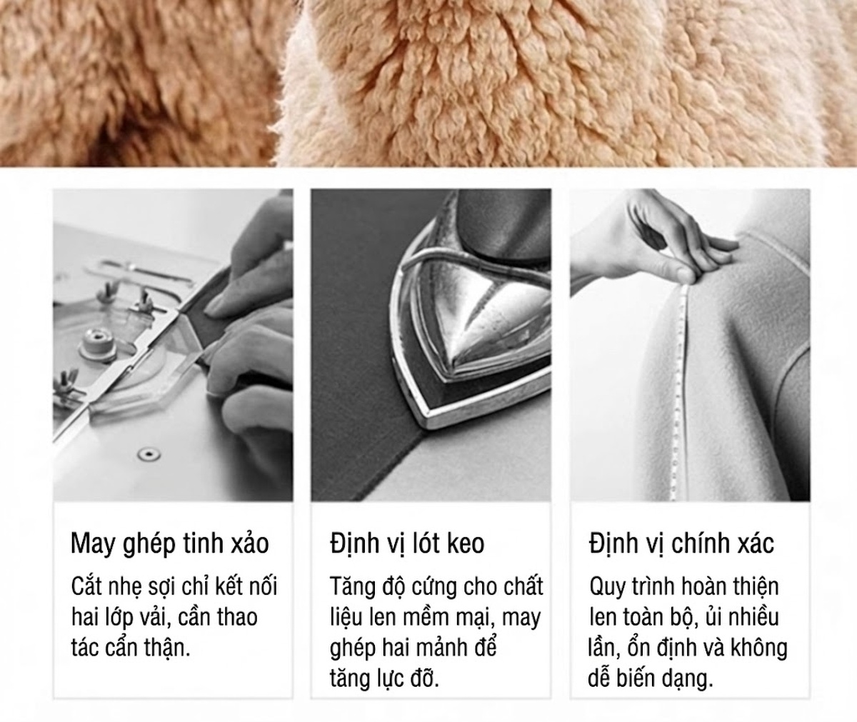 Áo Khoác Dạ Lông Cừu Hai Mặt Dáng Dài Phong Cách Hàn Quốc Màu Hồng, Xám, Kem chi tiết 9
