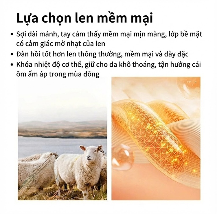 Áo Khoác Dạ Lông Cừu Hai Mặt Viền Lông Cáo Dáng Dài Cao Cấp Màu Trắng, Đỏ, Nâu chi tiết 4