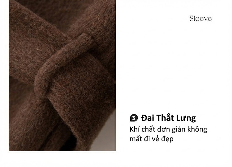 Áo Khoác Dạ Lông Cừu Hai Mặt Viền Lông Cáo Dáng Dài Cao Cấp Màu Trắng, Đỏ, Nâu chi tiết 19