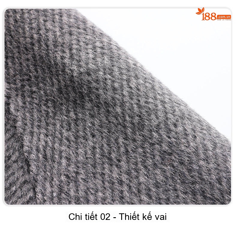 Áo Khoác Dạ Lông Cừu Nam Dáng Dài Hai Hàng Khuy Cổ chữ Vest Form Rộng Màu Xám, Nâu chi tiết 21