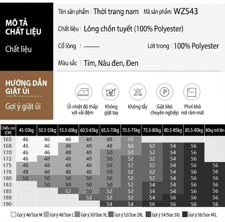 Áo Khoác Da Lông Kim Chồn Nam Dáng Ôm Phong Cách Hải Ninh Giữ Ấm Mùa Đông Màu Xám Đậm chi tiết 3