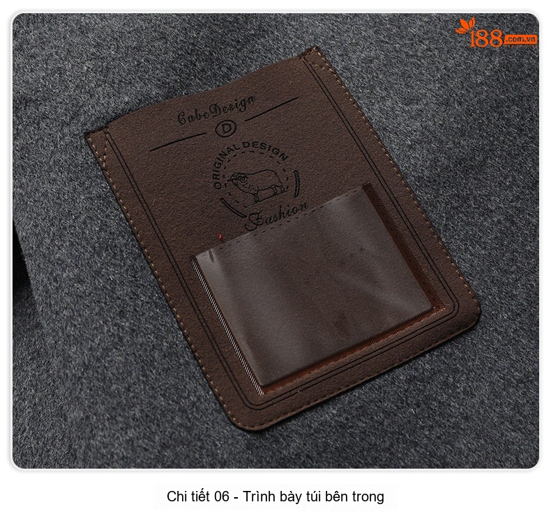 Áo Khoác Dạ Nam 100% Lông Cừu Dáng Dài Cổ chữ Vest Hai Hàng Khuy Màu Đen, Nâu, Xám chi tiết 26