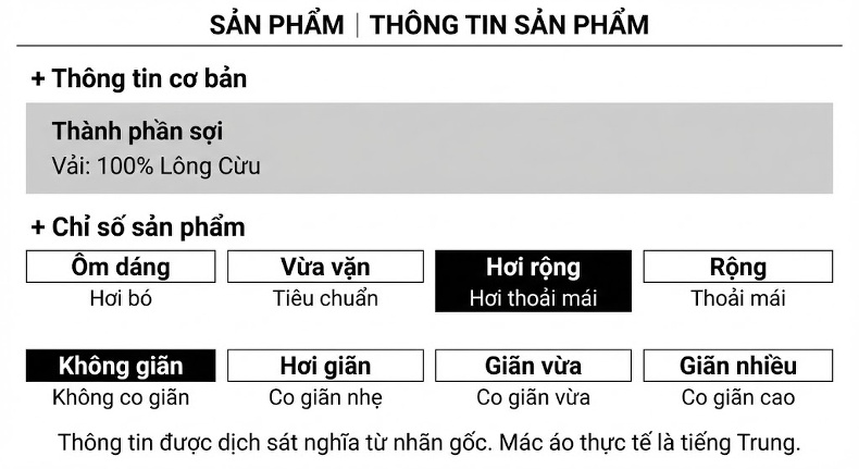 Áo Khoác Dạ Nam 100% Lông Cừu Dáng Dài Vừa Cổ chữ Vest Phong Cách Business Casual Màu Nâu chi tiết 10