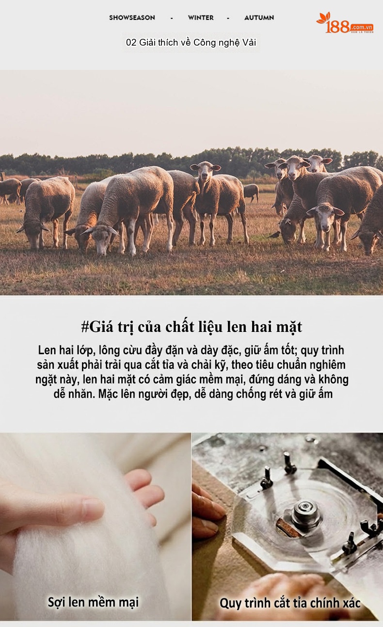 Áo Khoác Dạ Nam 100% Lông Cừu Dáng Dài Vừa Có Mũ Màu Đen, Nâu, Xám chi tiết 4