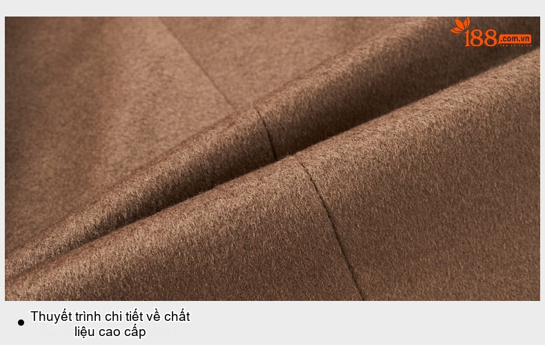 Áo Khoác Dạ Nam 100% Lông Cừu Dáng Ôm Vừa Vặn Màu Đen, Nâu, Xanh Navy chi tiết 28