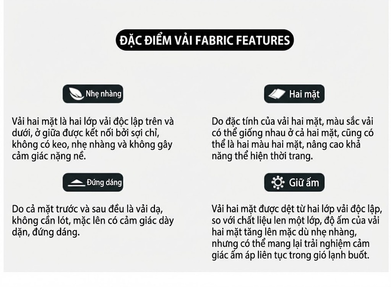 Áo Khoác Dạ Nam 100% Lông Cừu Dáng Vừa Màu Xám, Đen, Kem chi tiết 2