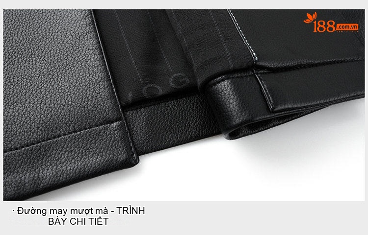 Áo Khoác Da Nam Cổ Bẻ Dáng Ôm Vừa Màu Đen, Nâu chi tiết 22