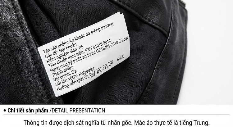 Áo Khoác Da Nam Cổ Bẻ Dáng Ôm Vừa Màu Đen, Nâu chi tiết 28