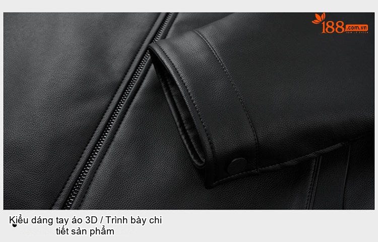 Áo Khoác Da Nam Có Cổ Phong Cách Doanh Nhân Lịch Lãm Màu Đen, Nâu chi tiết 21