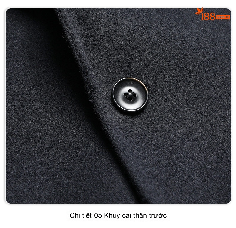 Áo Khoác Dạ Nam Dáng Dài 100% Lông Cừu Màu Nâu, Xám, Đen chi tiết 24