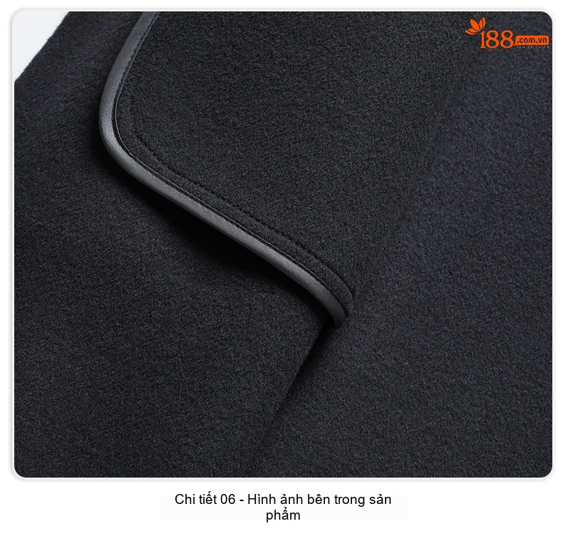 Áo Khoác Dạ Nam Dáng Dài 100% Lông Cừu Màu Nâu, Xám, Đen chi tiết 25