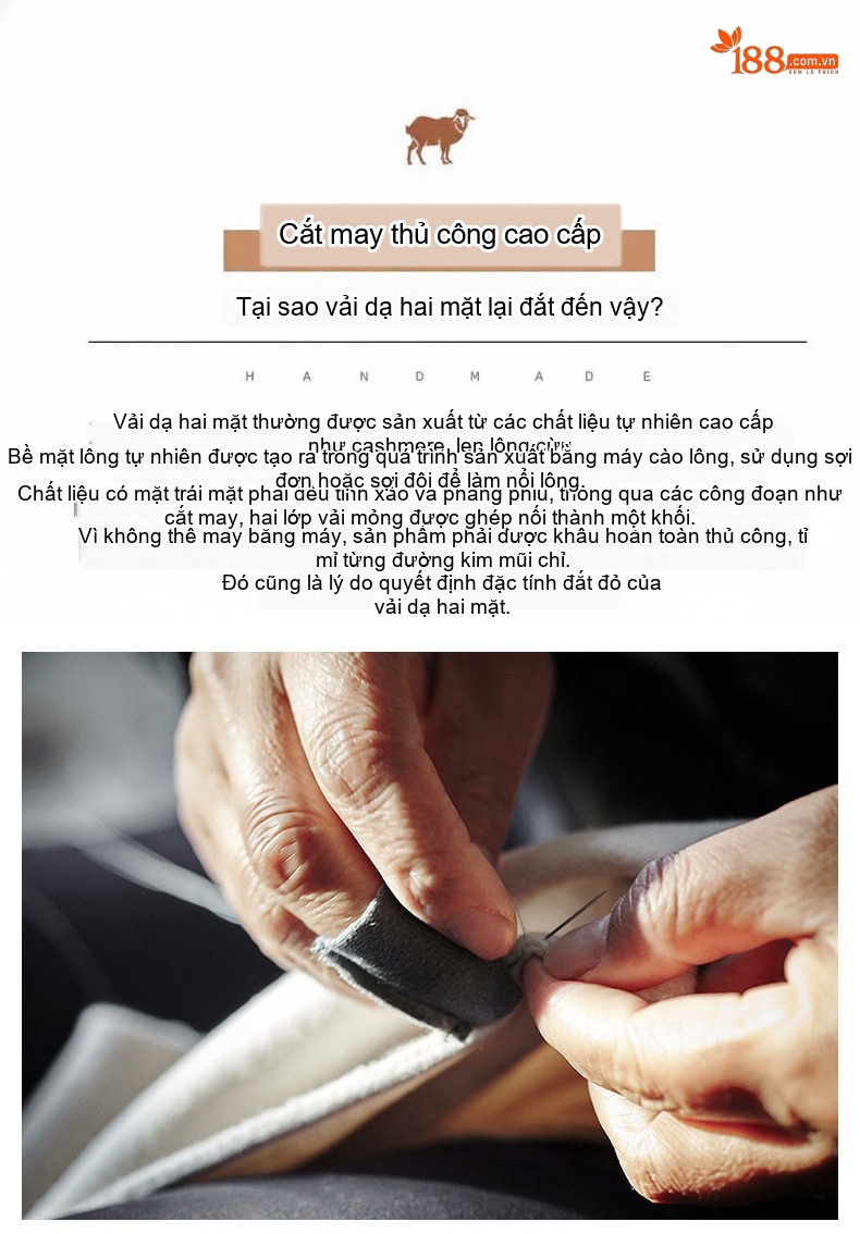 Áo Khoác Dạ Nam Dáng Dài 100% Lông Cừu Màu Nâu, Xám, Đen chi tiết 10
