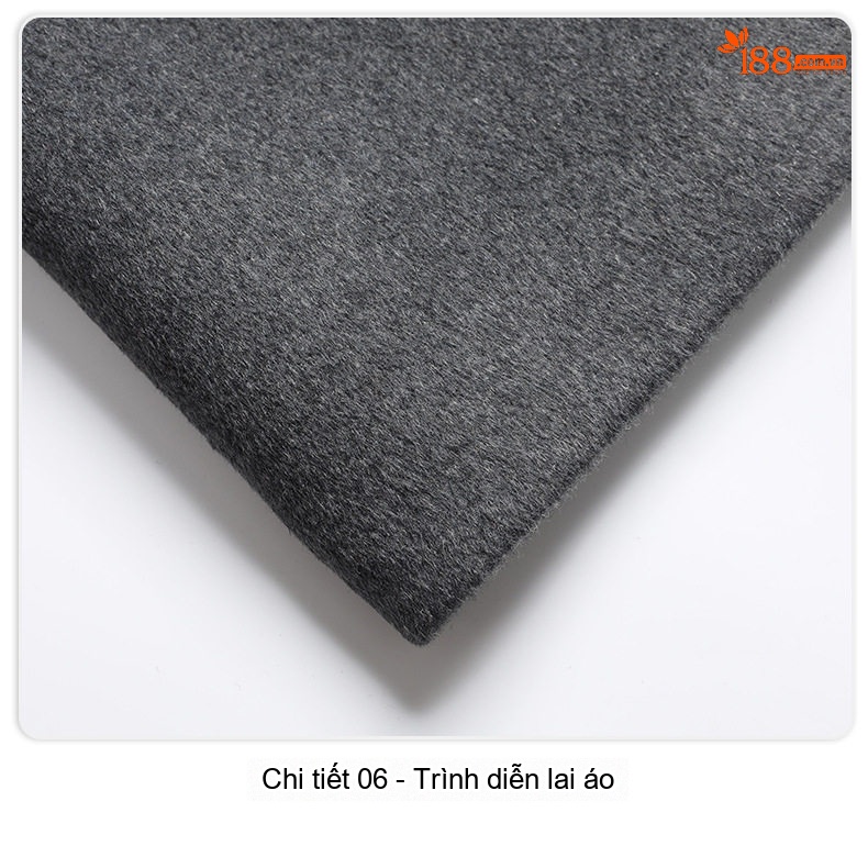 Áo Khoác Dạ Nam Dáng Dài Cổ Bẻ Lót Lông Cừu Cashmere Màu Đen, Xám, Xanh Navy chi tiết 22