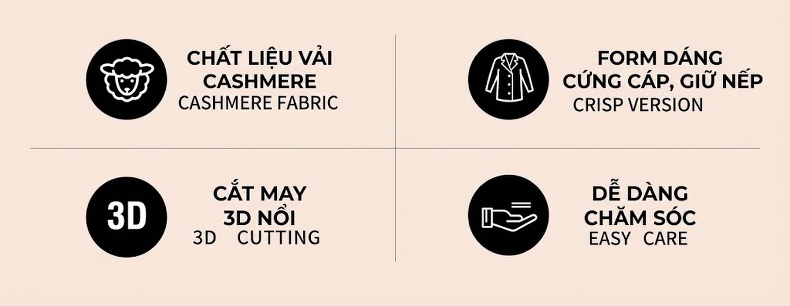 Áo Khoác Dạ Nam Dáng Dài Cổ chữ Vest Lông Cừu Màu Đen, Nâu, Xanh Navy, Xanh Rêu chi tiết 2
