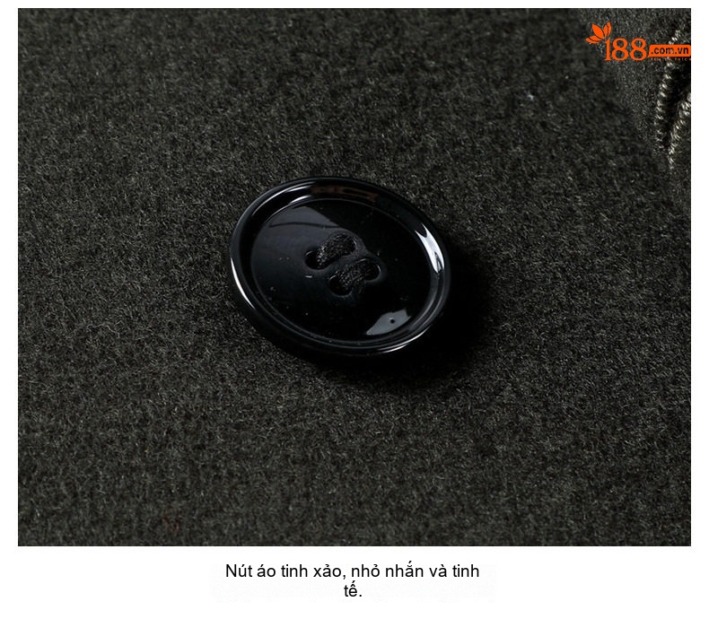 Áo Khoác Dạ Nam Dáng Dài Cổ chữ Vest Lông Cừu Màu Đen, Nâu, Xanh Navy, Xanh Rêu chi tiết 31