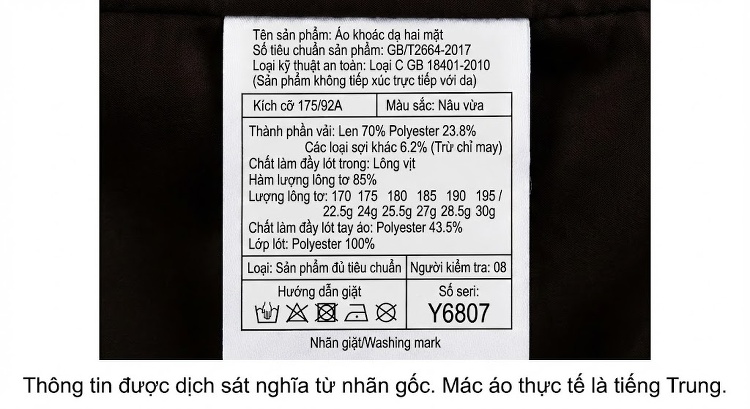 Áo Khoác Dạ Nam Dáng Dài Dày Dặn Ấm Áp Phong Cách Trung Niên Màu Đen, Nâu chi tiết 19