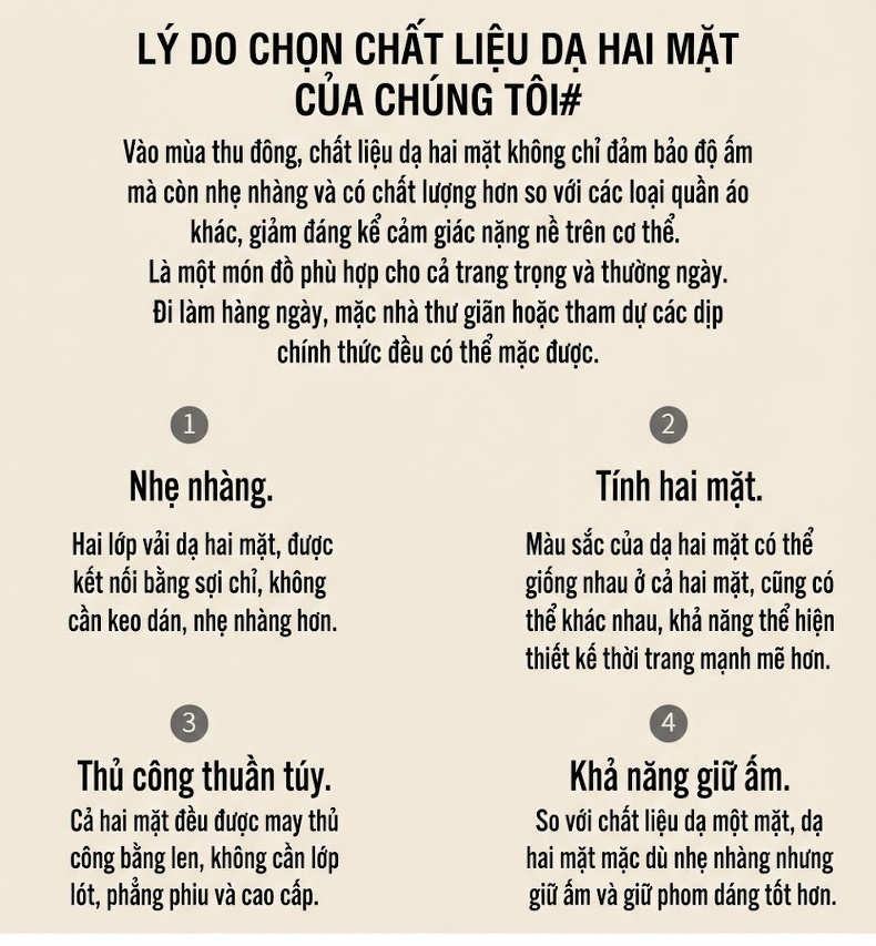 Áo Khoác Dạ Nam Dáng Dài Hai Hàng Khuy Lót Lông Vũ Trắng Tháo Rời Được chi tiết 6
