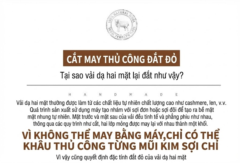 Áo Khoác Dạ Nam Dáng Dài Lớn, Áo Khoác Lông Cừu Toàn Bộ Hai Mặt Màu Xám chi tiết 14