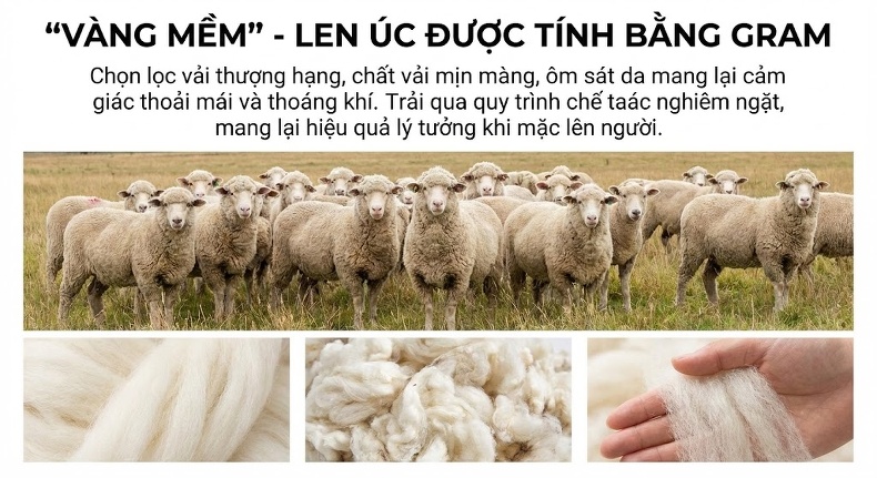 Áo Khoác Dạ Nam Dáng Dài Lót Lông Thỏ, Lông Ngỗng Màu Xám, Đen chi tiết 6