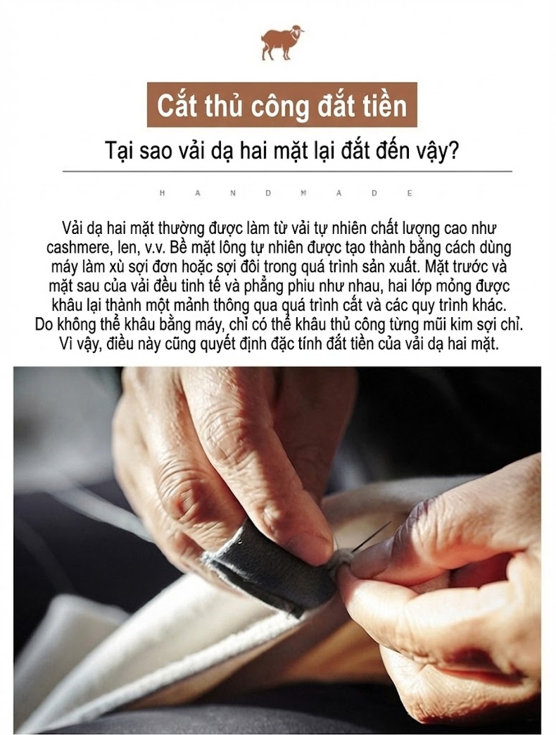 Áo Khoác Dạ Nam Dáng Dài Lót Lông Thỏ, Lông Ngỗng Màu Xám, Đen chi tiết 15