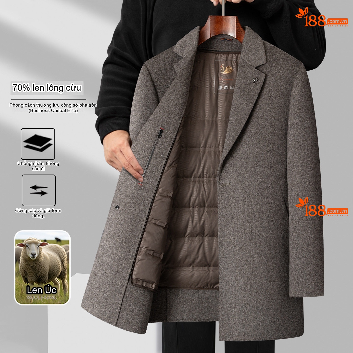 A8109-1 xám màu camel